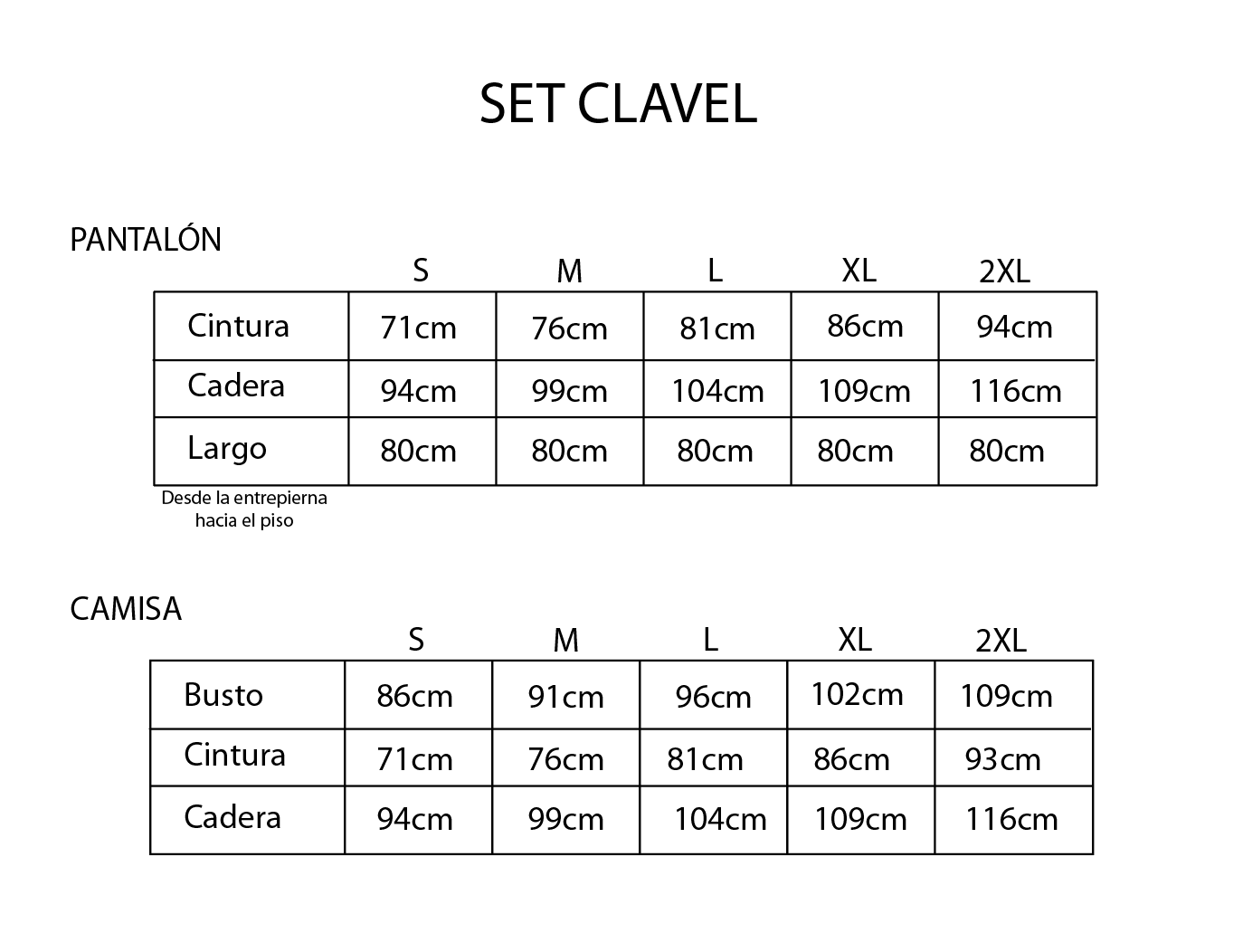 Set clavel pantalon blanco