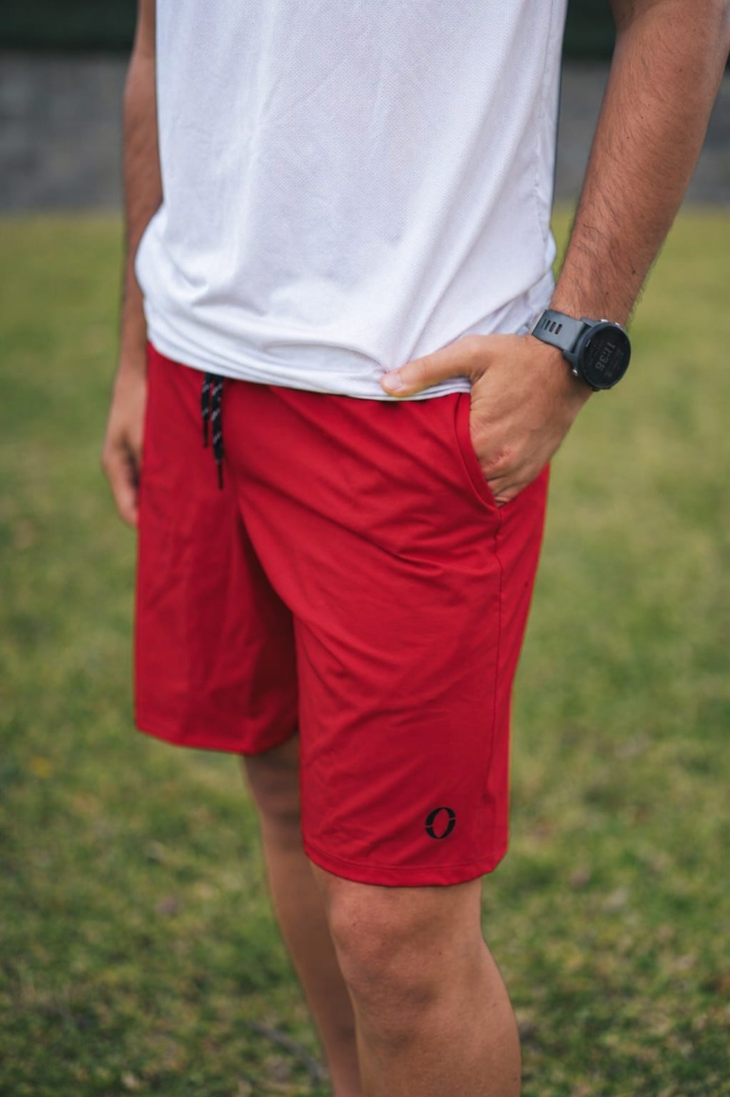 Pantaloneta hombre rojo