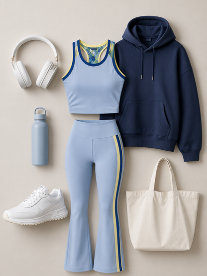set campana celeste legging