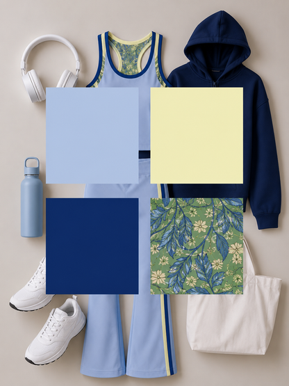 set campana celeste legging