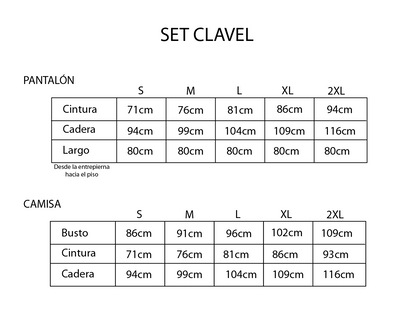 Set clavel pantalon blanco
