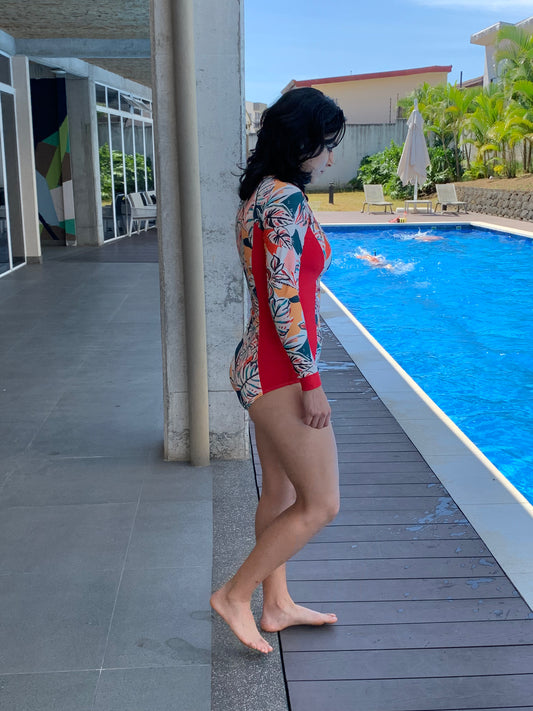 Vestido de baño rojo
