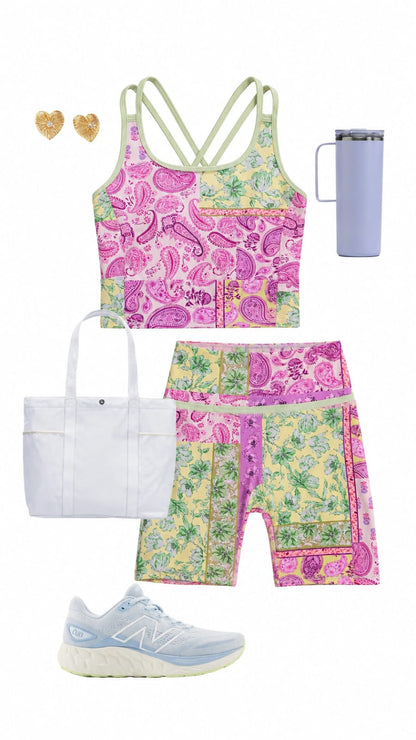 Set de short y top estampado