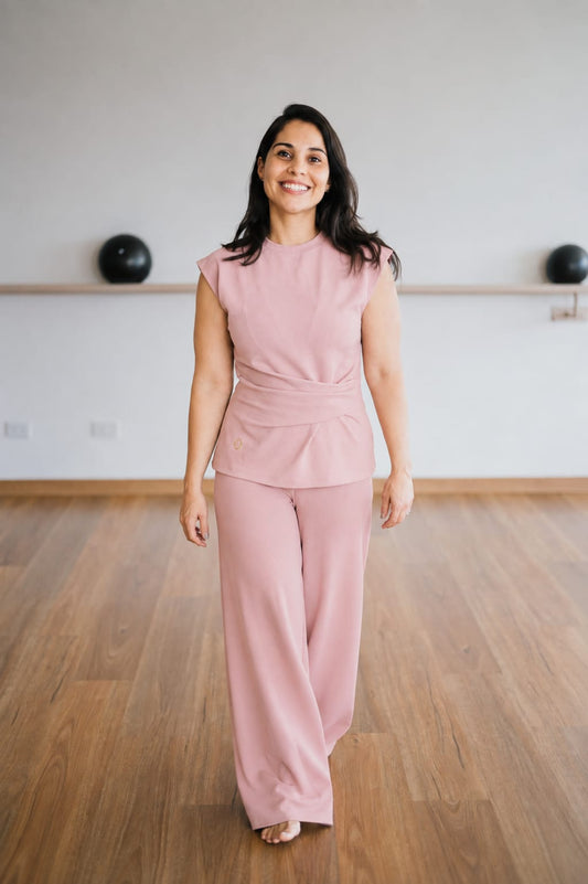 Set slim rosado pantalón