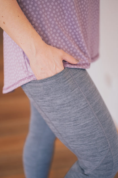 Legging gris pretina en v