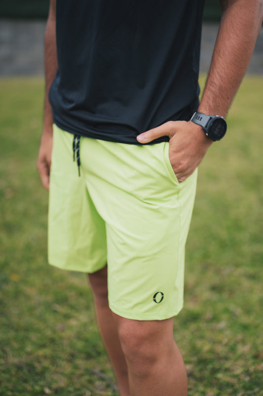 Pantaloneta hombre verde neon