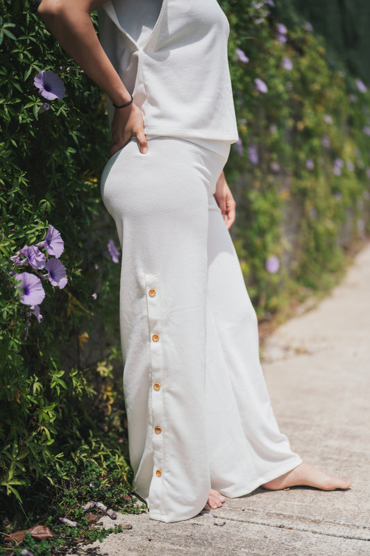 Set clavel pantalon blanco