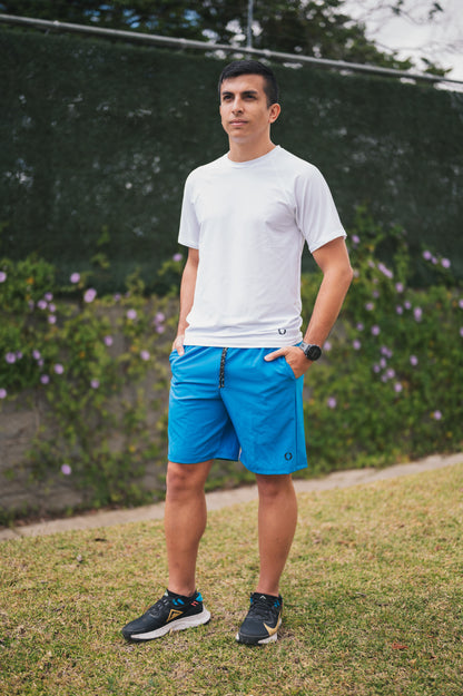 Pantaloneta hombre turquesa