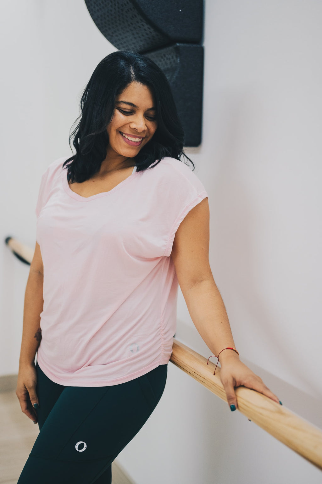 Camisa backless nudo rosa