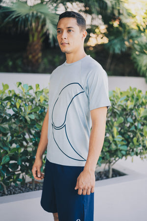 Camisa hombre celeste logo