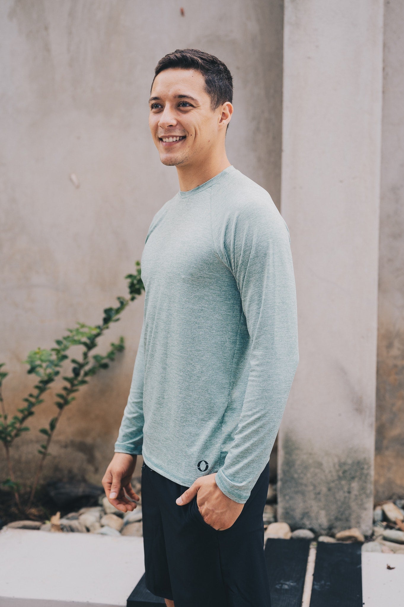 Camisa hombre verde jaspe